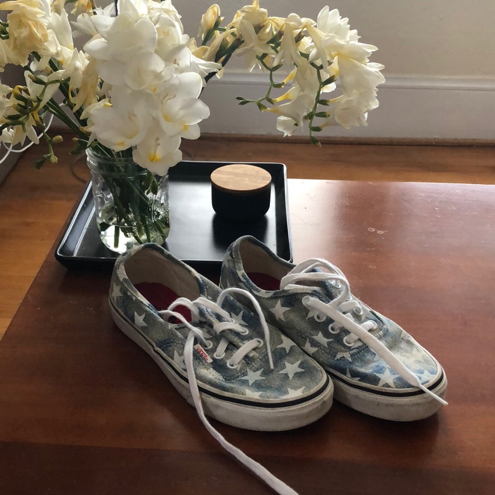 Vans shoes - blue white stars size 7 (men’s 5.5)